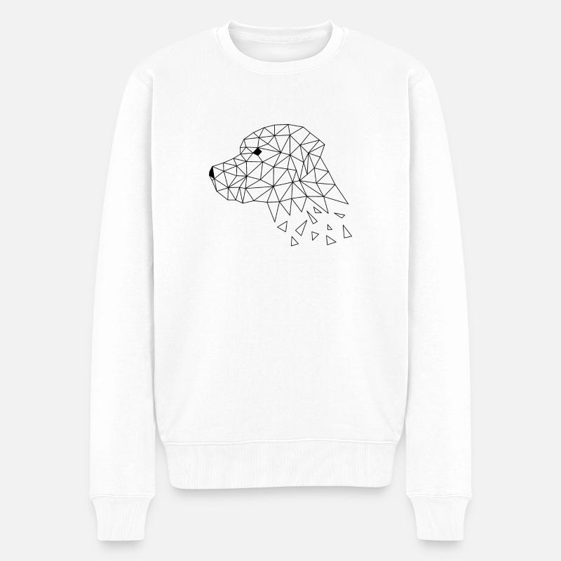 Labrador (Hund) - Männer Premium Bio Pullover - Weiß
