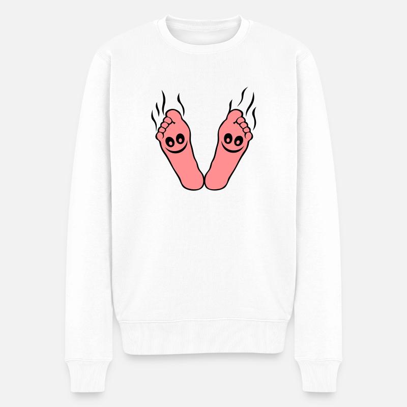 fussgeruch rauch stinken - Pull Premium bio Homme - blanc