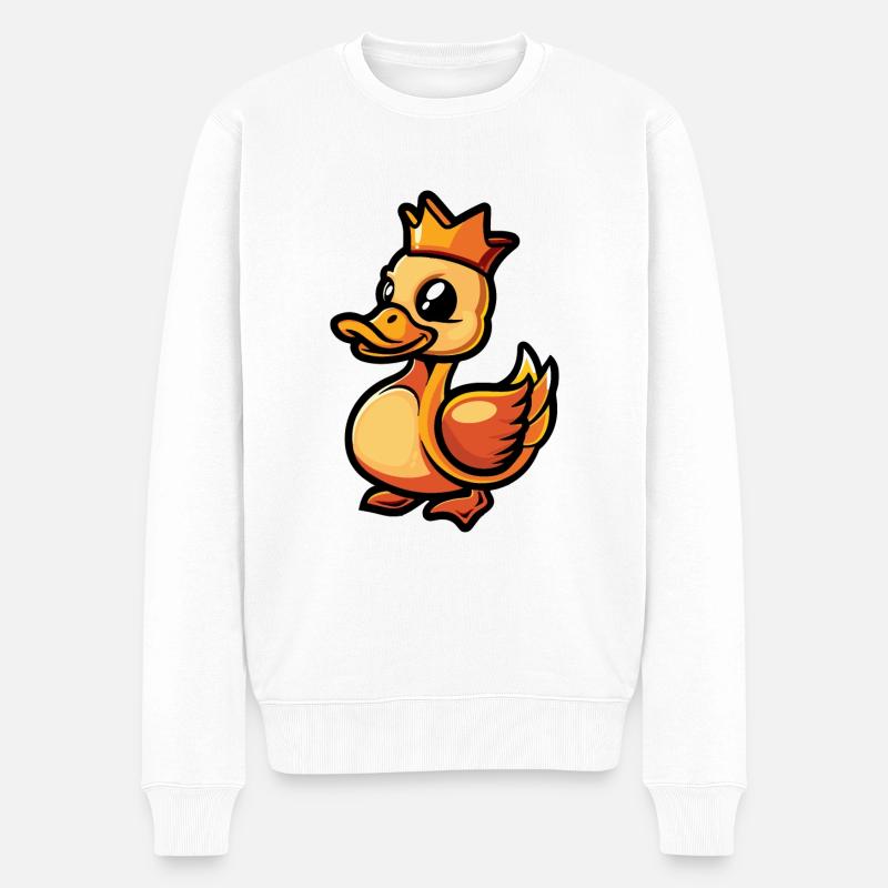 Couronne BD de canard - Pull Premium bio Homme - blanc