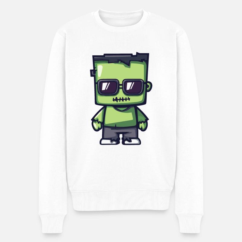 Zombie Halloween Cool - Männer Premium Bio Pullover - Weiß