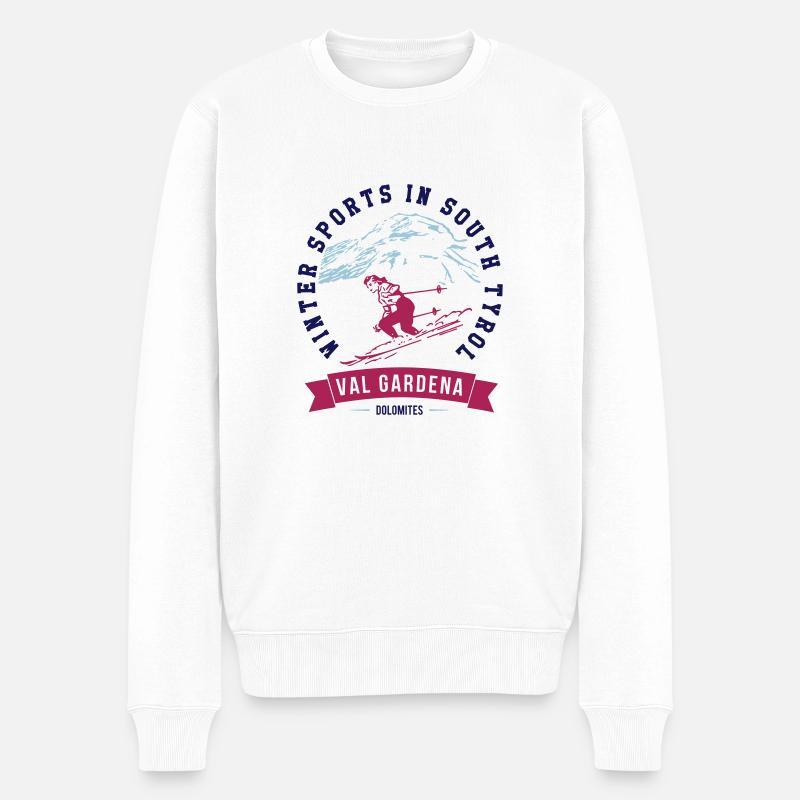 VAL GARDENA - Männer Premium Bio Pullover - Weiß