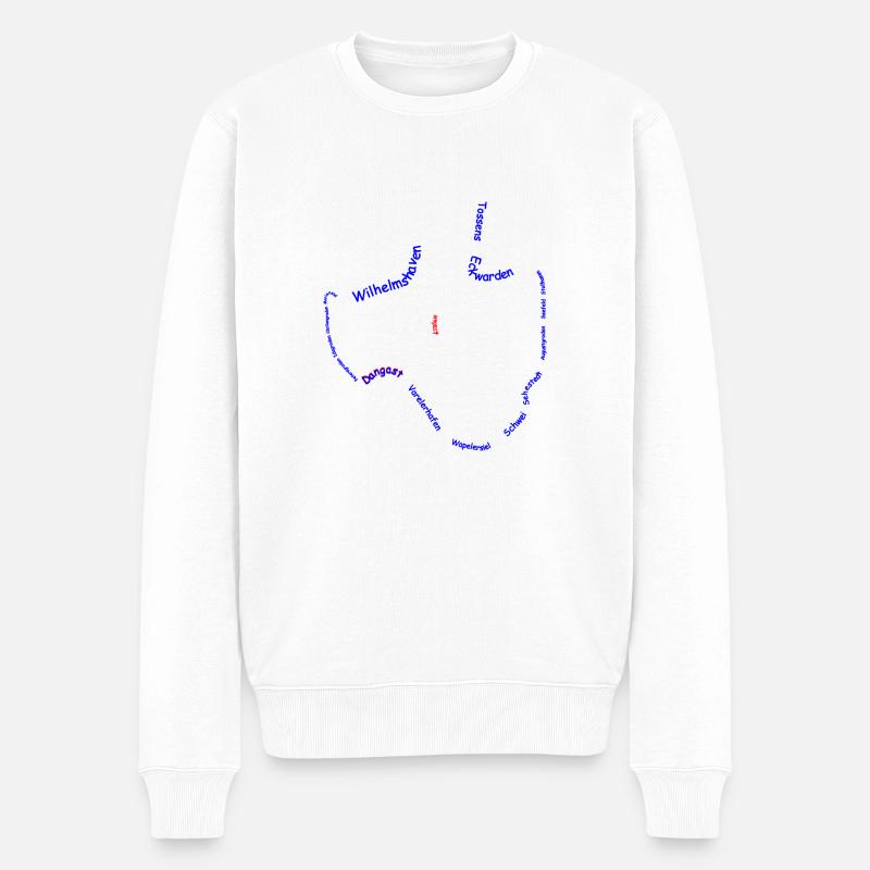 Dangast am Jadebusen - Männer Premium Bio Pullover - Weiß