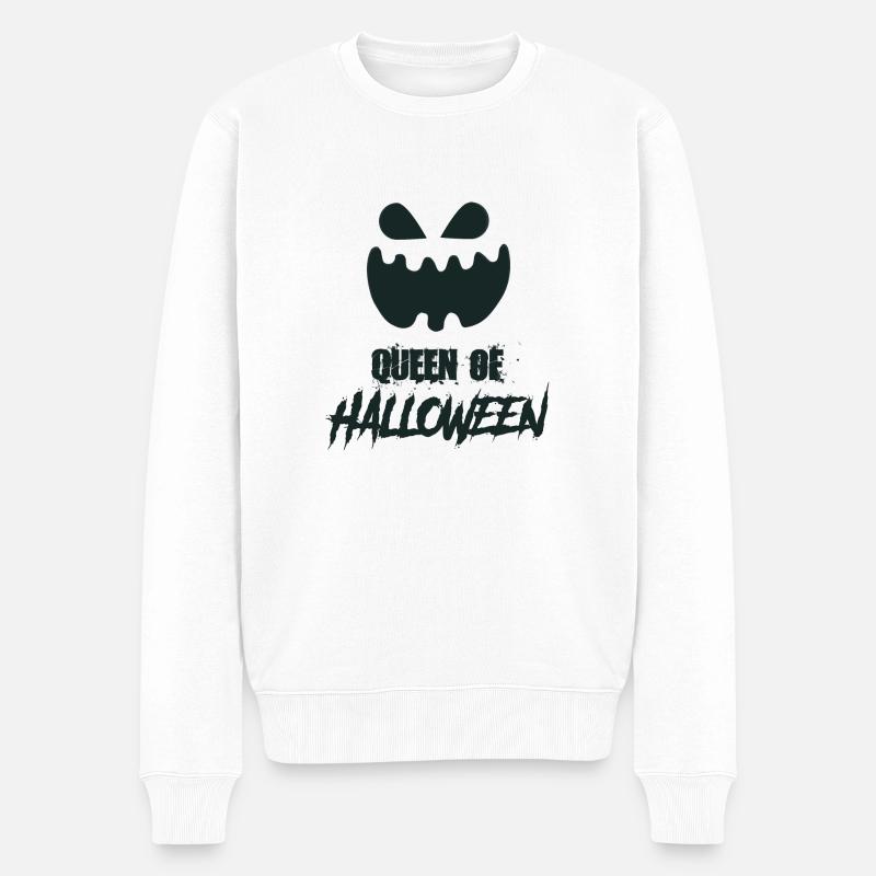 Halloween: Queen Of Halloween - Männer Premium Bio Pullover - Weiß