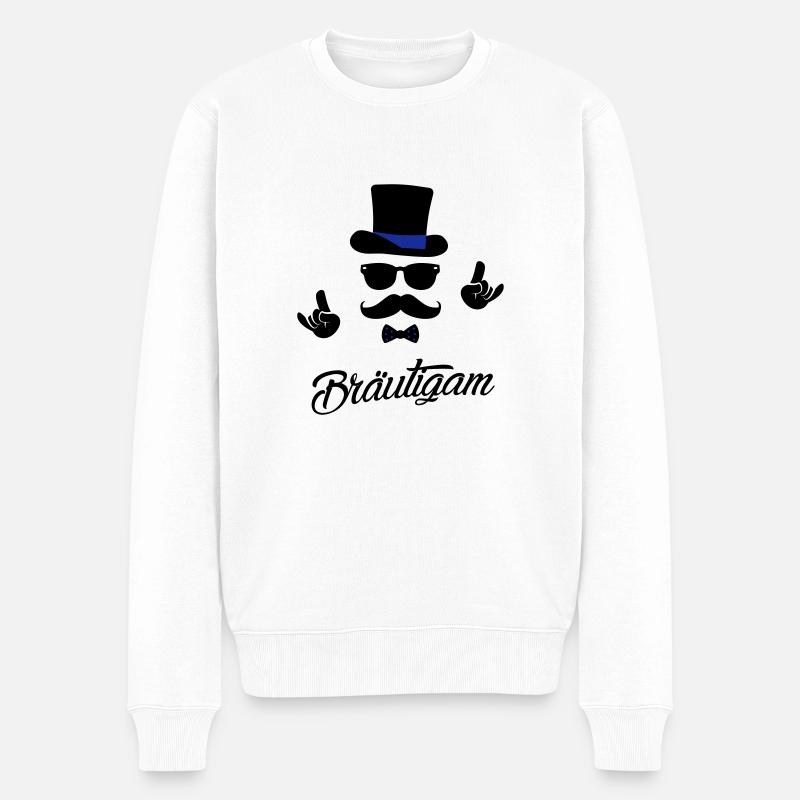 Groom Bräutigam bachelor - Pull Premium bio Homme - blanc