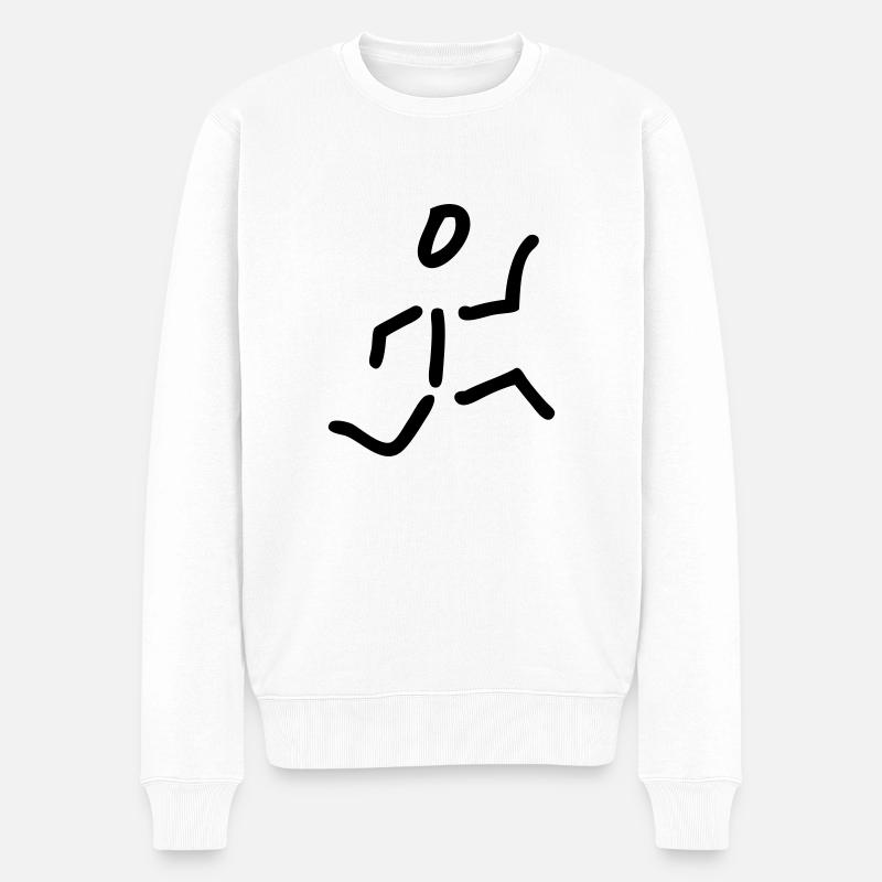 jogging - Männer Premium Bio Pullover - Weiß