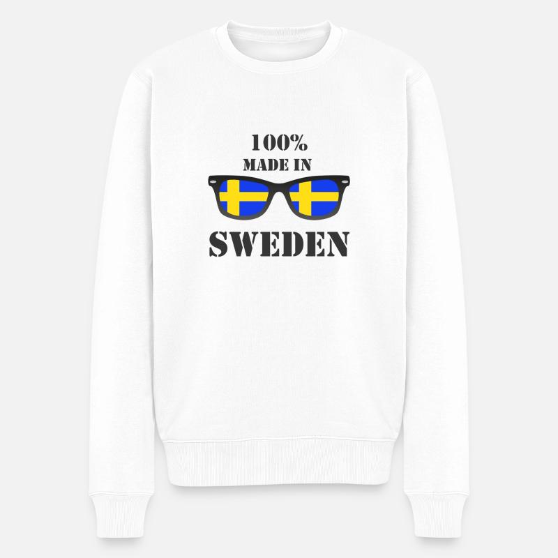 made in sweden - Männer Premium Bio Pullover - Weiß