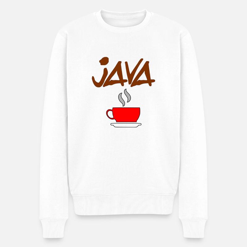 java coffee - Men's Premium Organic Jumper - white