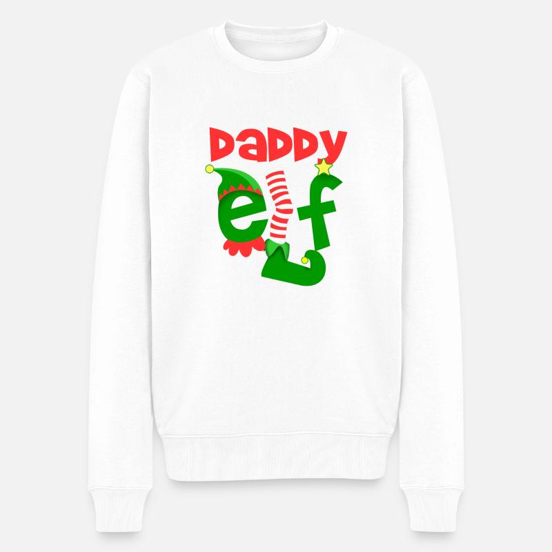 daddy elf - Pull Premium bio Homme - blanc