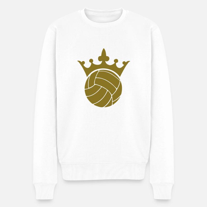 Volleyball - Männer Premium Bio Pullover - Weiß