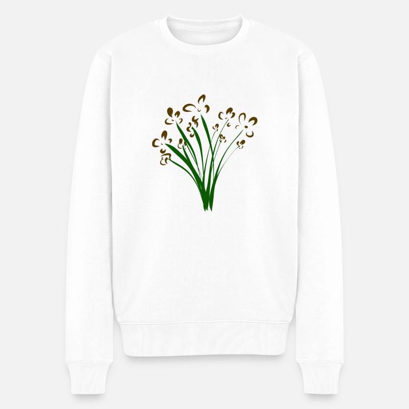 Les bouquets de fleurs - Pull Premium bio Homme - blanc