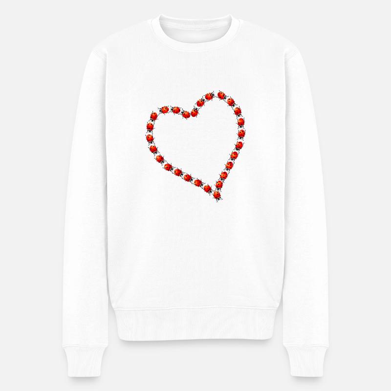 coeur - Pull Premium bio Homme - blanc