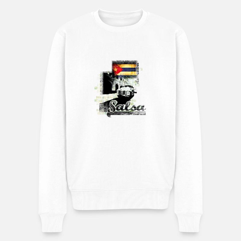 salsa - Männer Premium Bio Pullover - Weiß