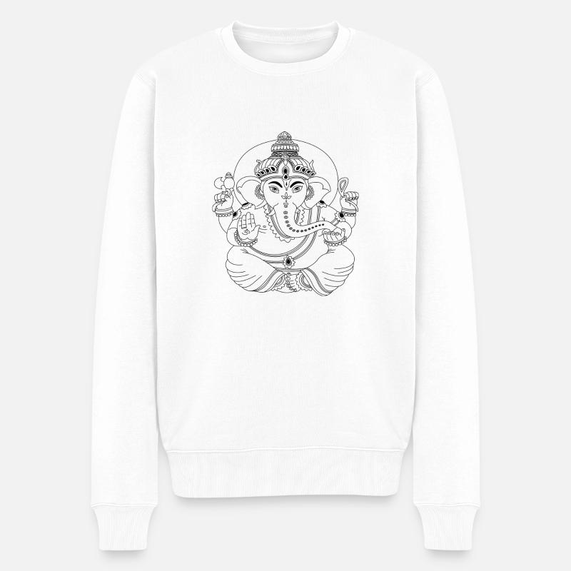 ganeshe - Pull Premium bio Homme - blanc