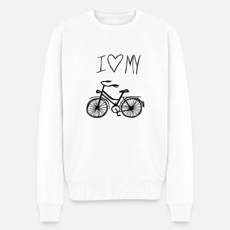 J'aime mon vélo - Pull Premium bio Homme - blanc