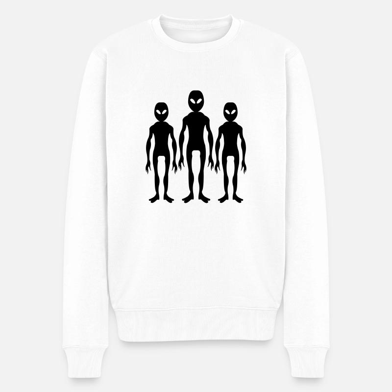 aliens - Pull Premium bio Homme - blanc