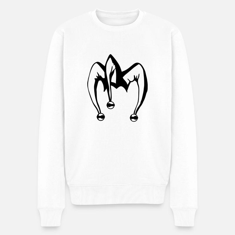 Joker - Männer Premium Bio Pullover - Weiß