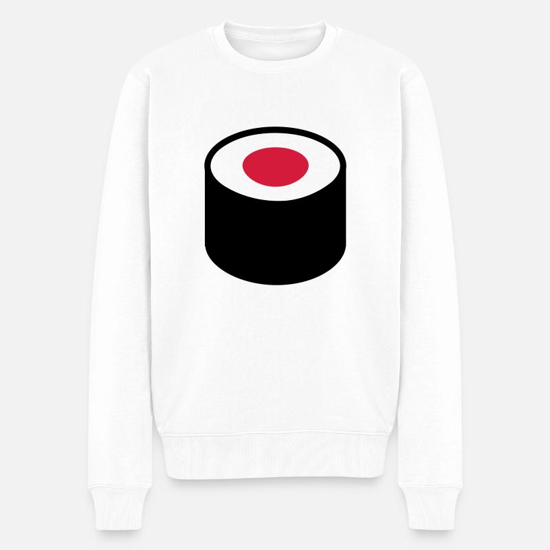 Sushi - Männer Premium Bio Pullover - Weiß