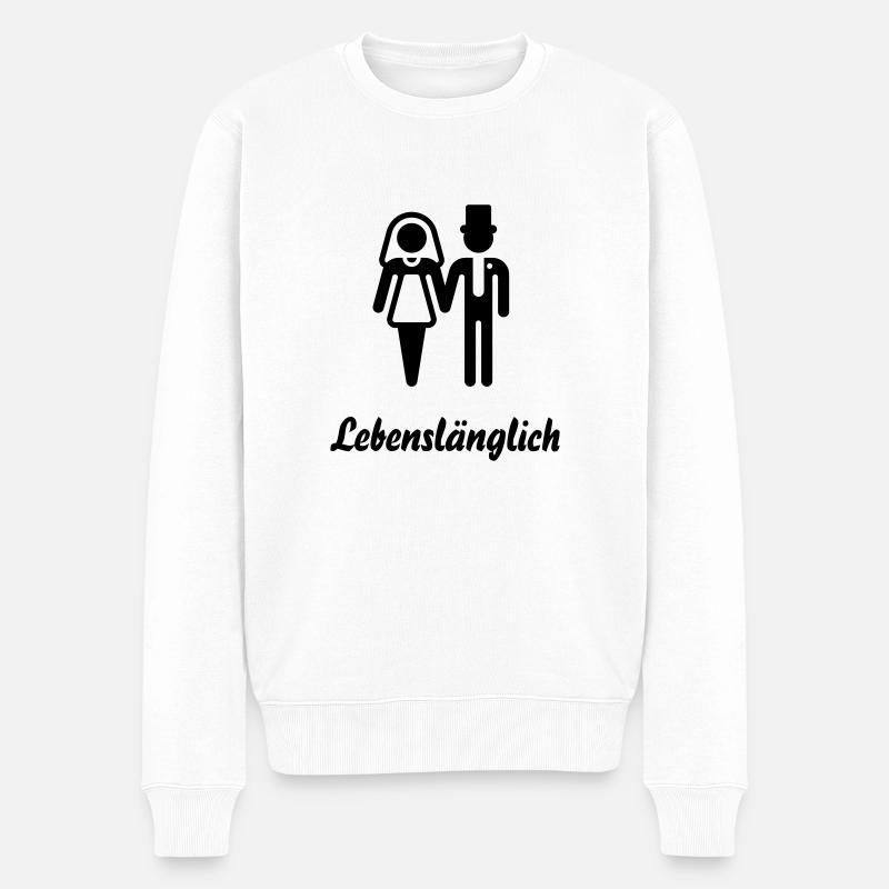 Lebenslänglich (Hochzeit / Junggesellenabschied) - Männer Premium Bio Pullover - Weiß