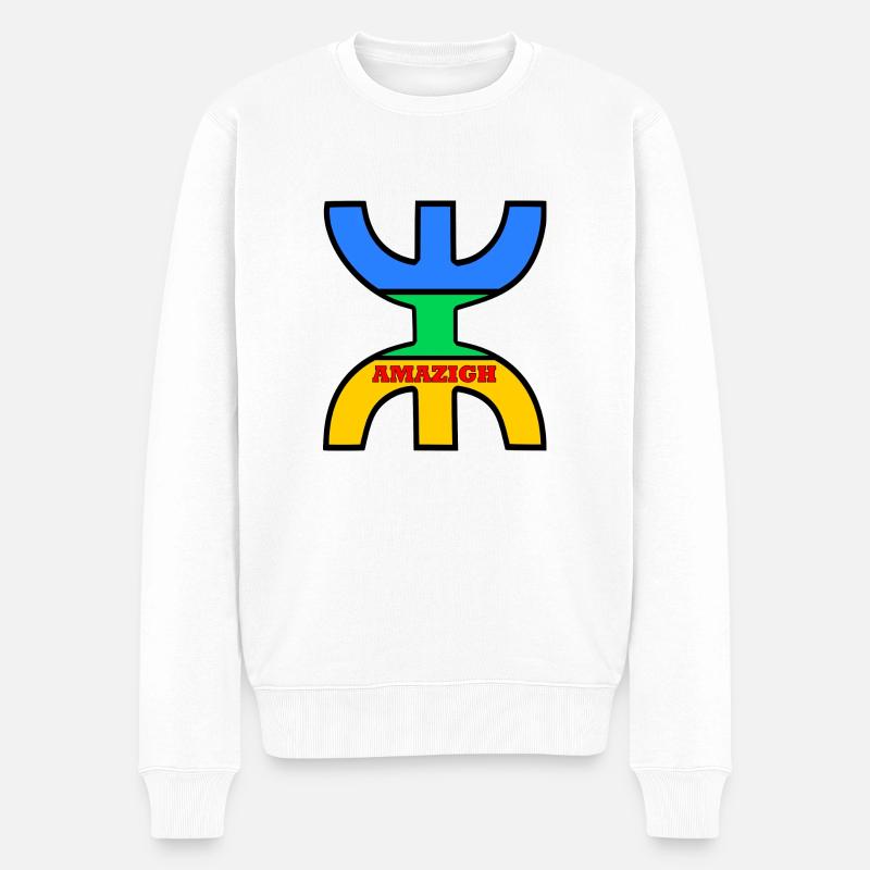 Drapeau amazigh - Pull Premium bio Homme - blanc