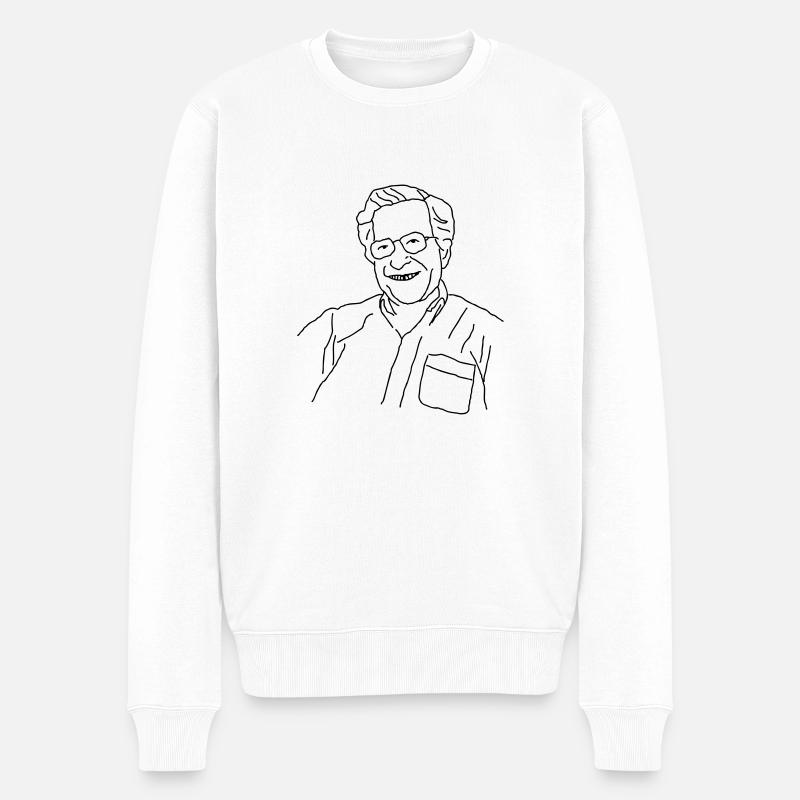 Chomsky - Männer Premium Bio Pullover - Weiß