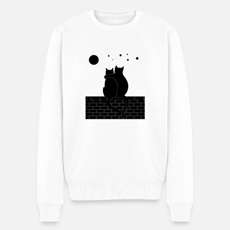 Chat et Chat - Pull Premium bio Homme - blanc