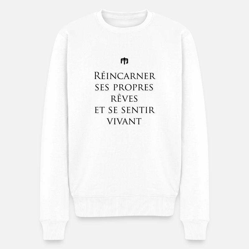 vivant wite - Pull Premium bio Homme - blanc