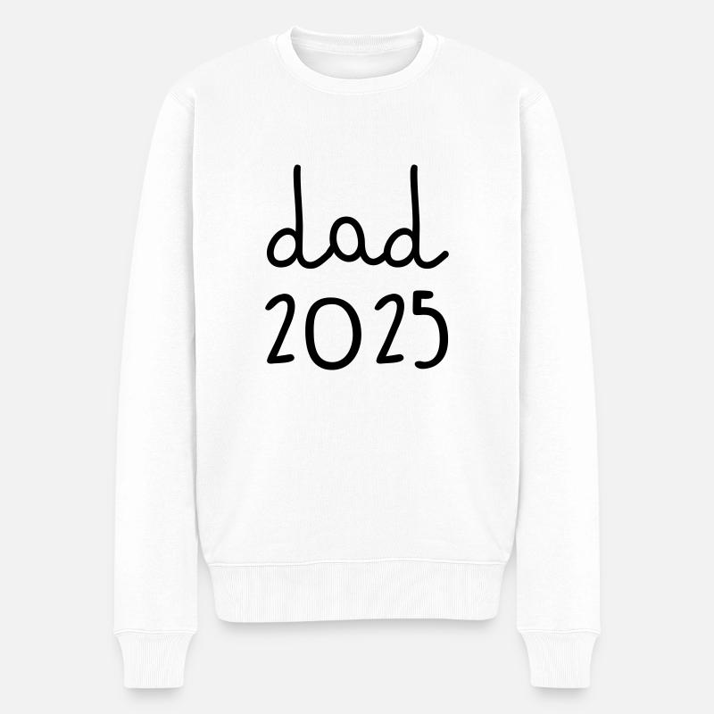 Dad 2025 - Männer Premium Bio Pullover - Weiß