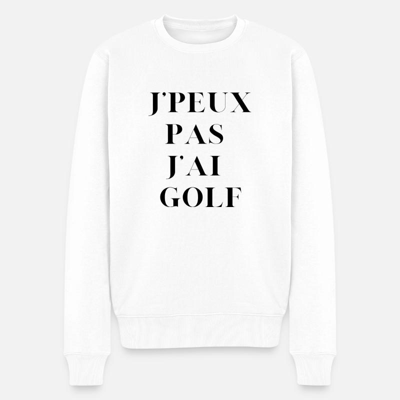 Golf - Männer Premium Bio Pullover - Weiß