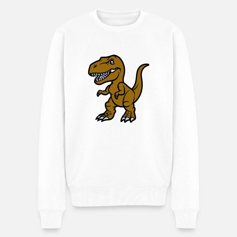 Bande dessinée T Rex - Pull Premium bio Homme - blanc