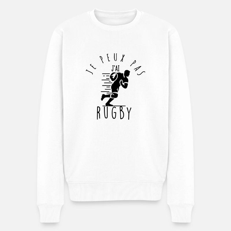 Je peux pas, j'ai rugby. - Pull Premium bio Homme - blanc