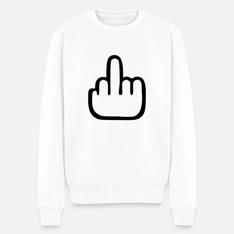 Doigt d'honneur - Pull Premium bio Homme - blanc