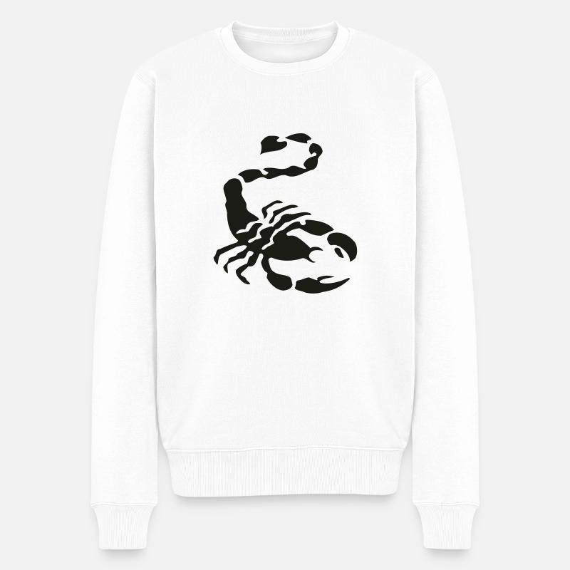 scorpion - Männer Premium Bio Pullover - Weiß