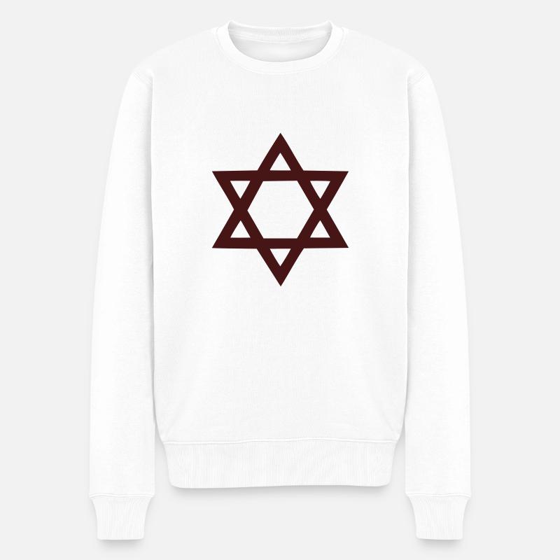 Étoile de David - Pull Premium bio Homme - blanc