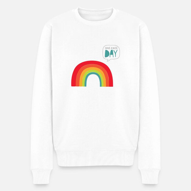 rainbow - Pull Premium bio Homme - blanc