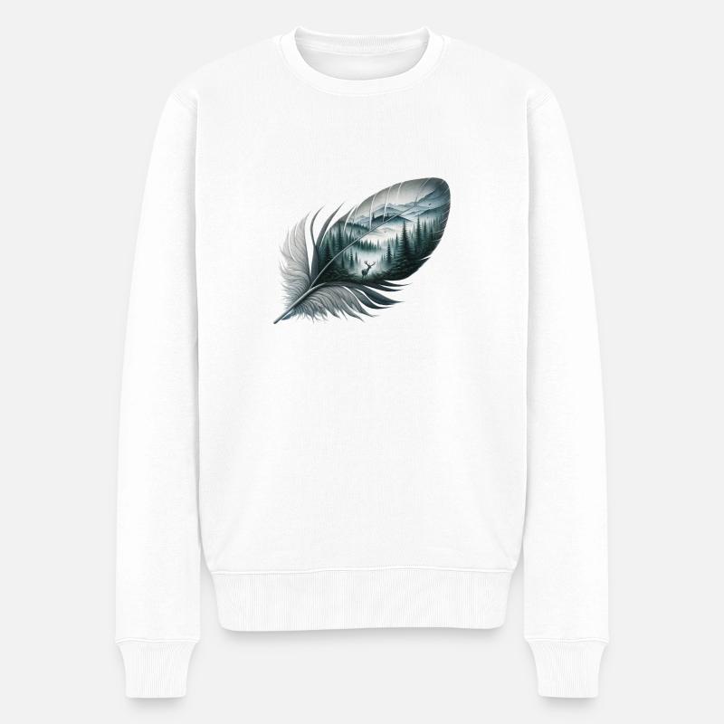 Plume de la faune - Pull Premium bio Homme - blanc