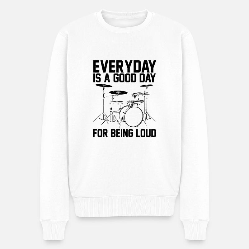 Percussion - Pull Premium bio Homme - blanc