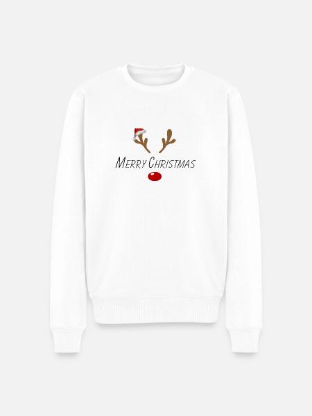 Merry Christmas - Men's Premium Organic Jumper - white