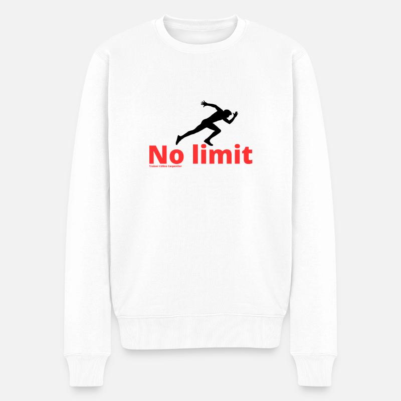 Keine Begrenzung - Männer Premium Bio Pullover - Weiß