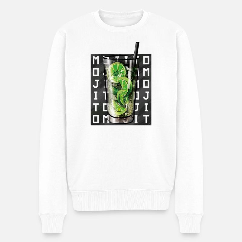Mojito carré écriture - Pull Premium bio Homme - blanc