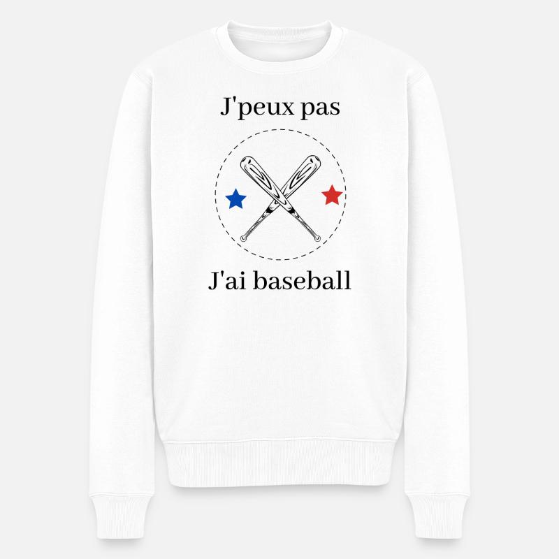 Je peux pas jai baseball - Pull Premium bio Homme - blanc