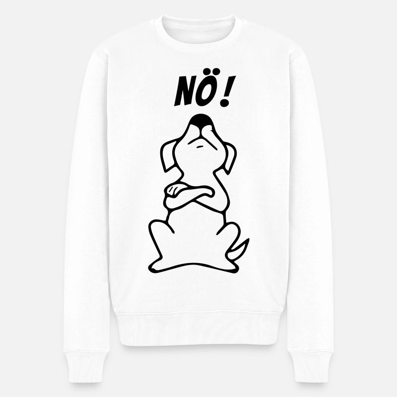 Hund nö - Männer Premium Bio Pullover - Weiß