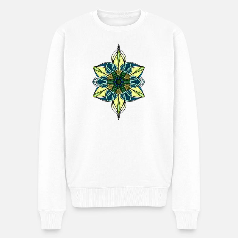 Ornament - Männer Premium Bio Pullover - Weiß