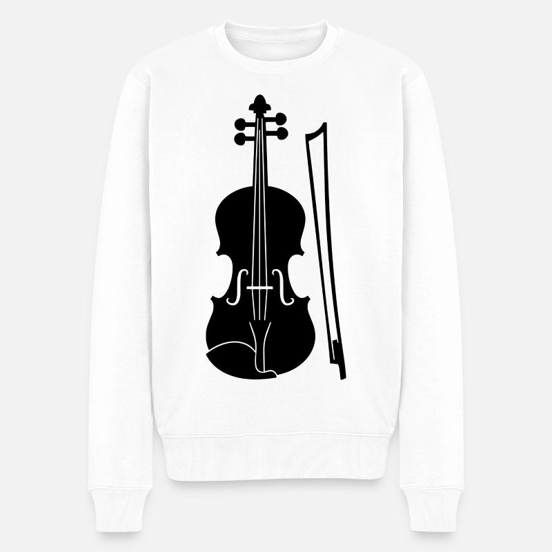 Violon graphique - Pull Premium bio Homme - blanc