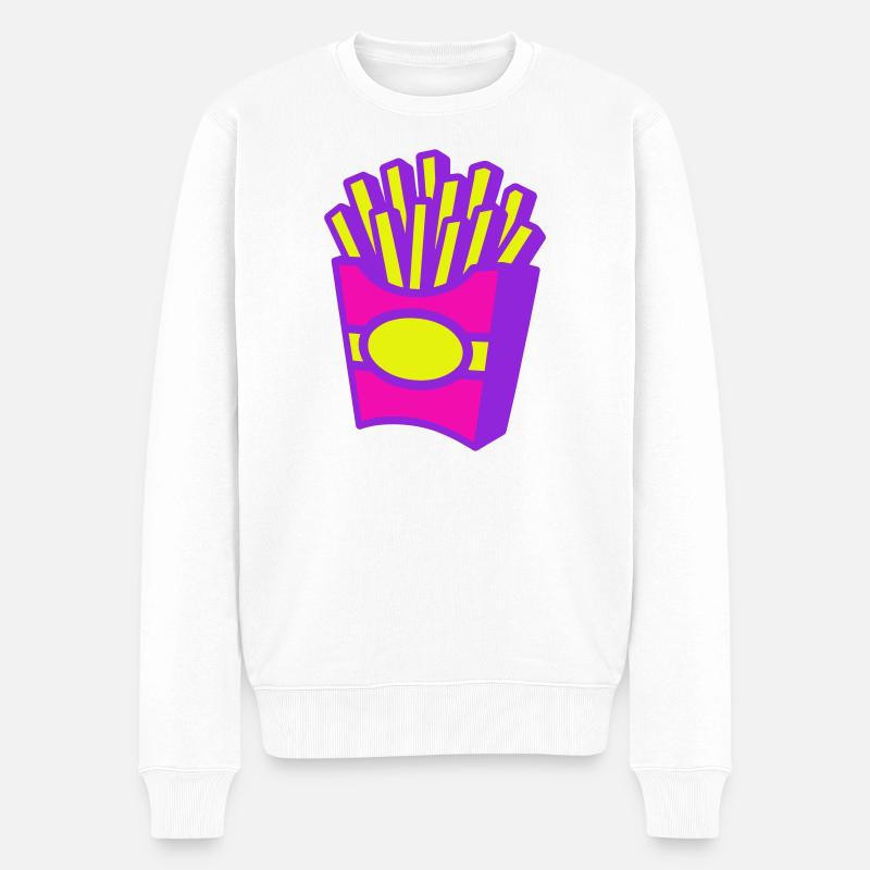 Frites Pop Art - Pull Premium bio Homme - blanc