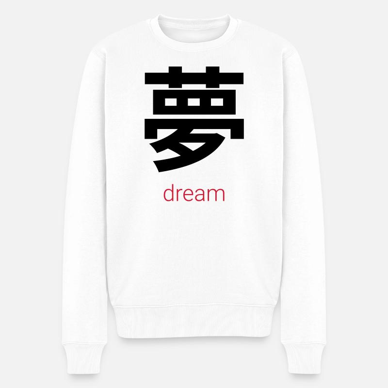 夢 – Yume, der japanische Traum - Männer Premium Bio Pullover - Weiß