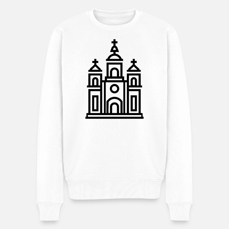 cathédrale - Pull Premium bio Homme - blanc