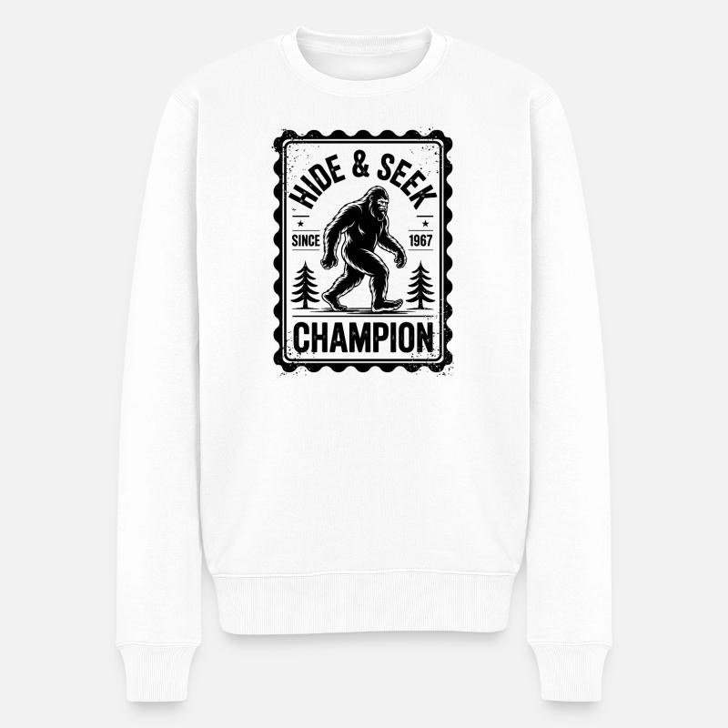 Cache-cache Champion Bigfoot - Pull Premium bio Homme - blanc
