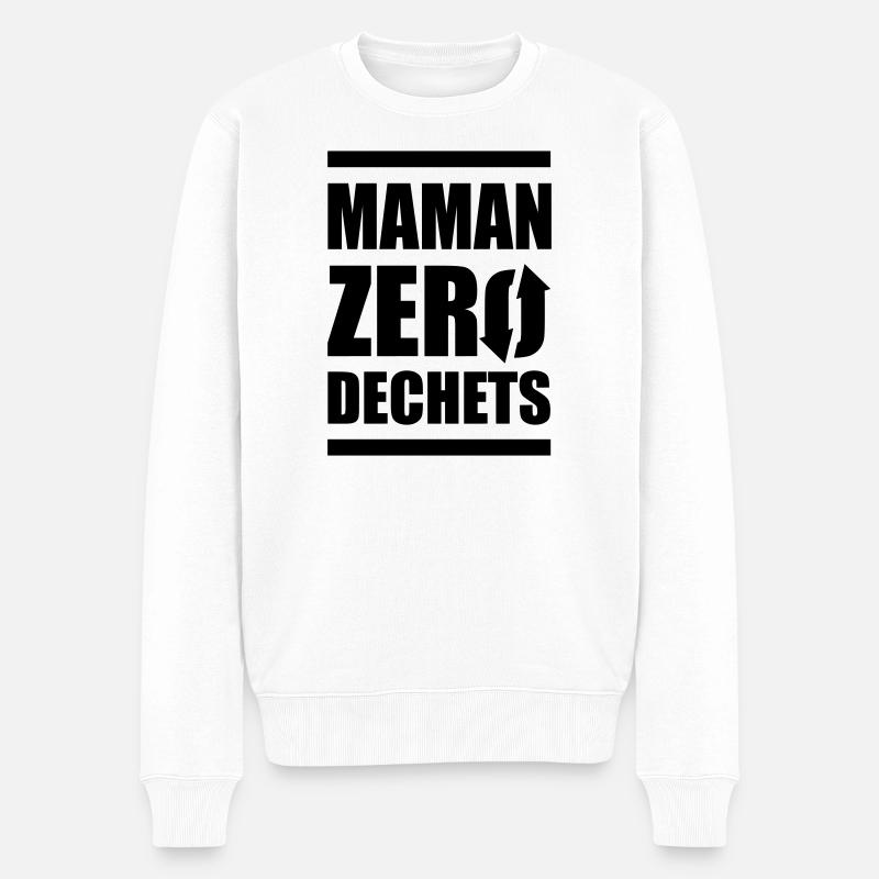 Maman zero dechets - Pull Premium bio Homme - blanc