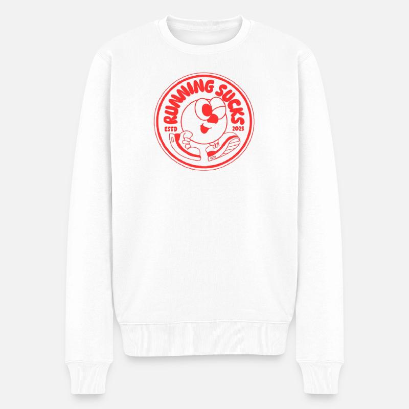 Courir, c’est nul - Pull Premium bio Homme - blanc