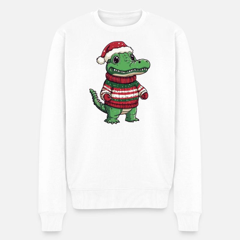 Noël Alligator Noël - Pull Premium bio Homme - blanc